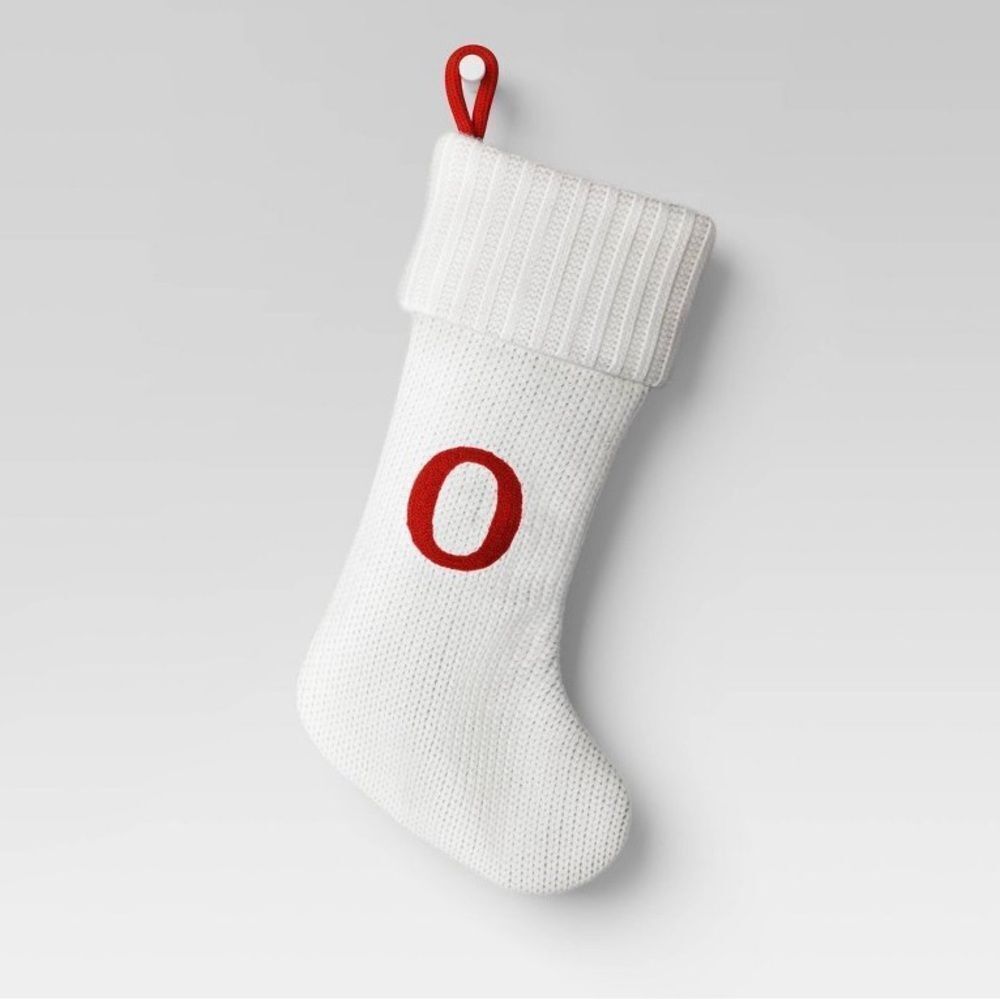 Wondershop Cream Knitted Monogram O In Red Color